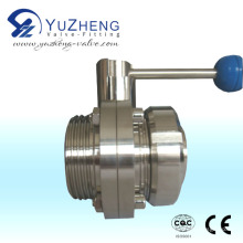 Stainless Steel Union Male Thread Butterfly Valve
